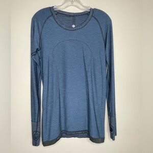 Lululemon Swiftly Tech Long Sleeve Dark Maritime Blue Size 6